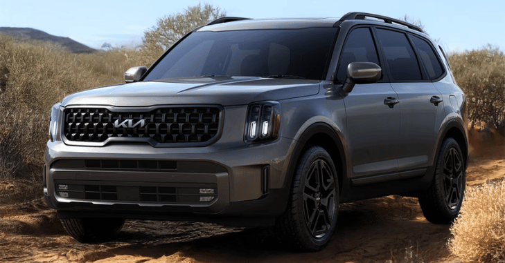Family SUV loaded with luggage for a road trip
