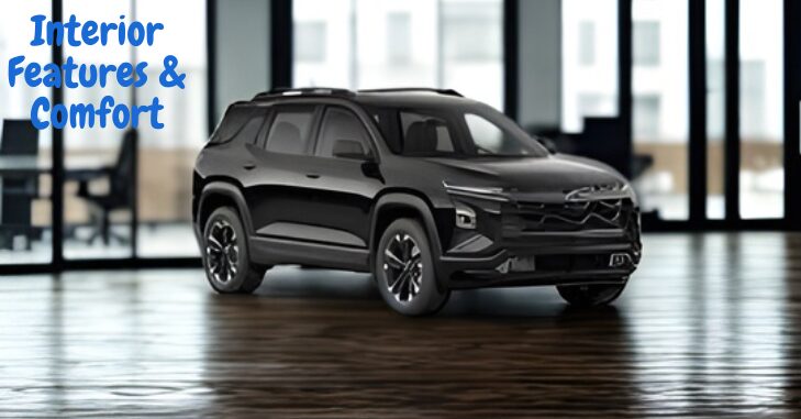 Compact SUV interior with touchscreen and console