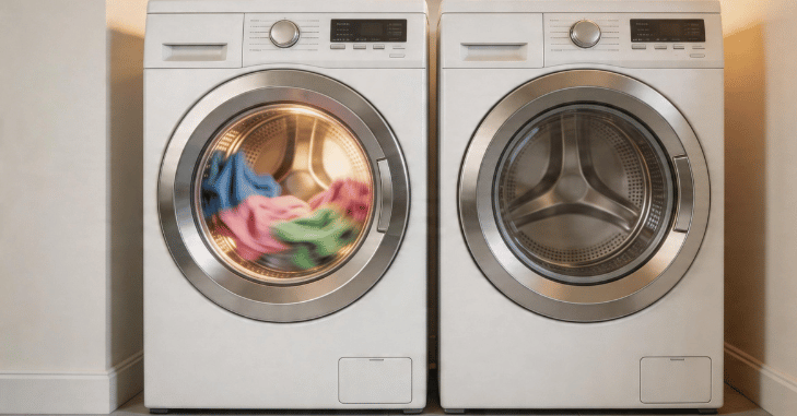 Front load washing machine with digital control panel
