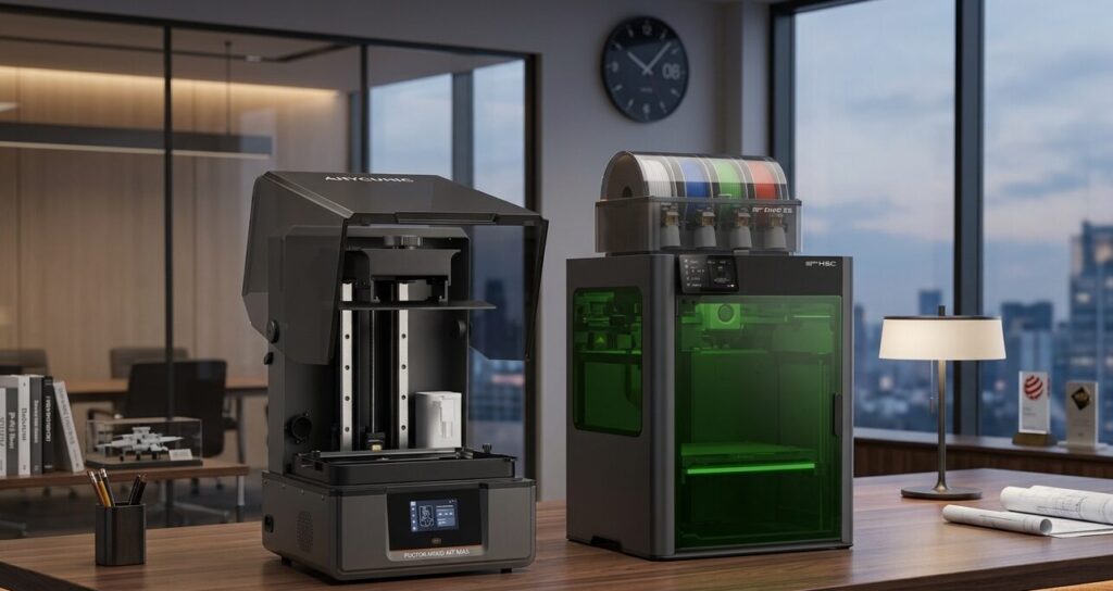 Slicing software preparing a model for resin printing