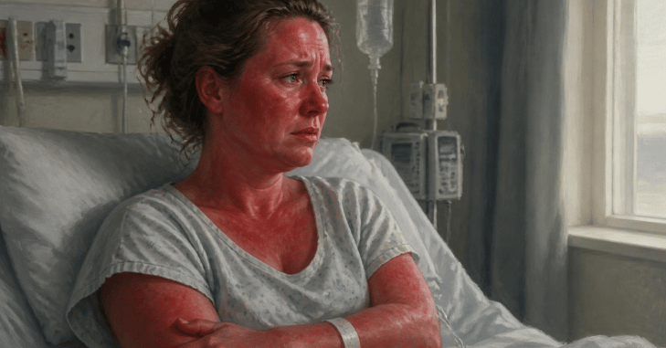 Nurse adjusting an intravenous antibiotic infusion rate
